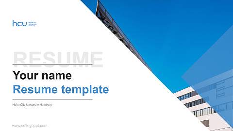 HafenCity University Hamburg Resume PPT Template