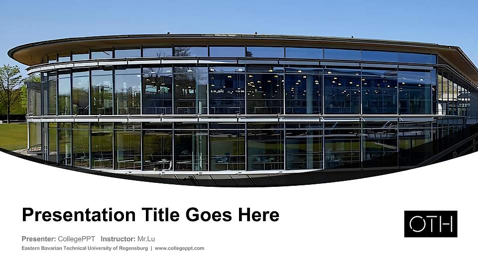 Eastern Bavarian Technical University of Regensburg Course/Courseware Creation PPT Template16:9 ratio PPT effect preview image