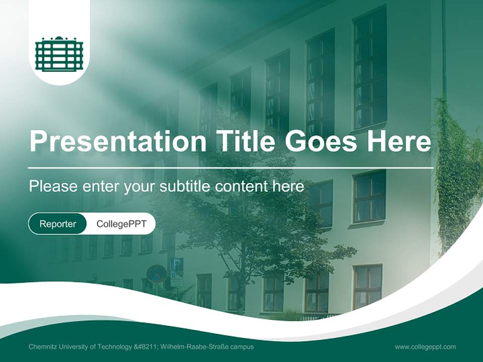 Chemnitz University of Technology – Wilhelm-Raabe-Straße campus Lecture Sharing and Networking Event PPT Template4:3 ratio PPT effect preview image4