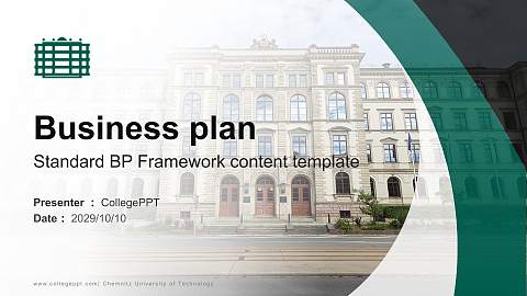 Chemnitz University of Technology Competition/Entrepreneurship Contest PPT Template