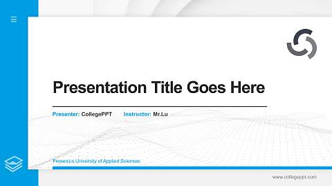Fresenius University of Applied Sciences Thesis Proposal/Graduation Defense PPT Template