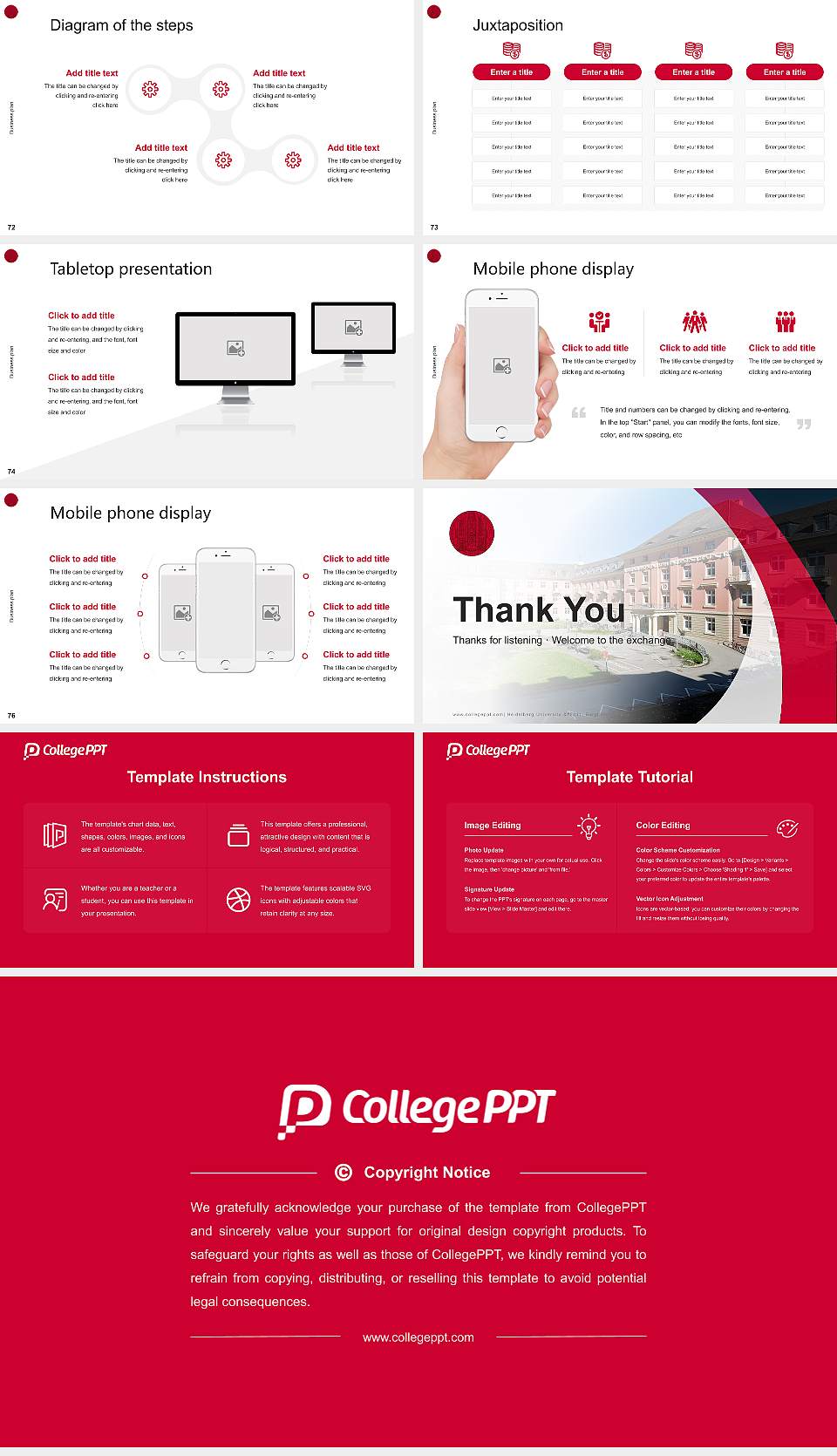 Heidelberg University – Bergheim campus Competition/Entrepreneurship Contest PPT Template16:9 ratio PPT effect preview image9