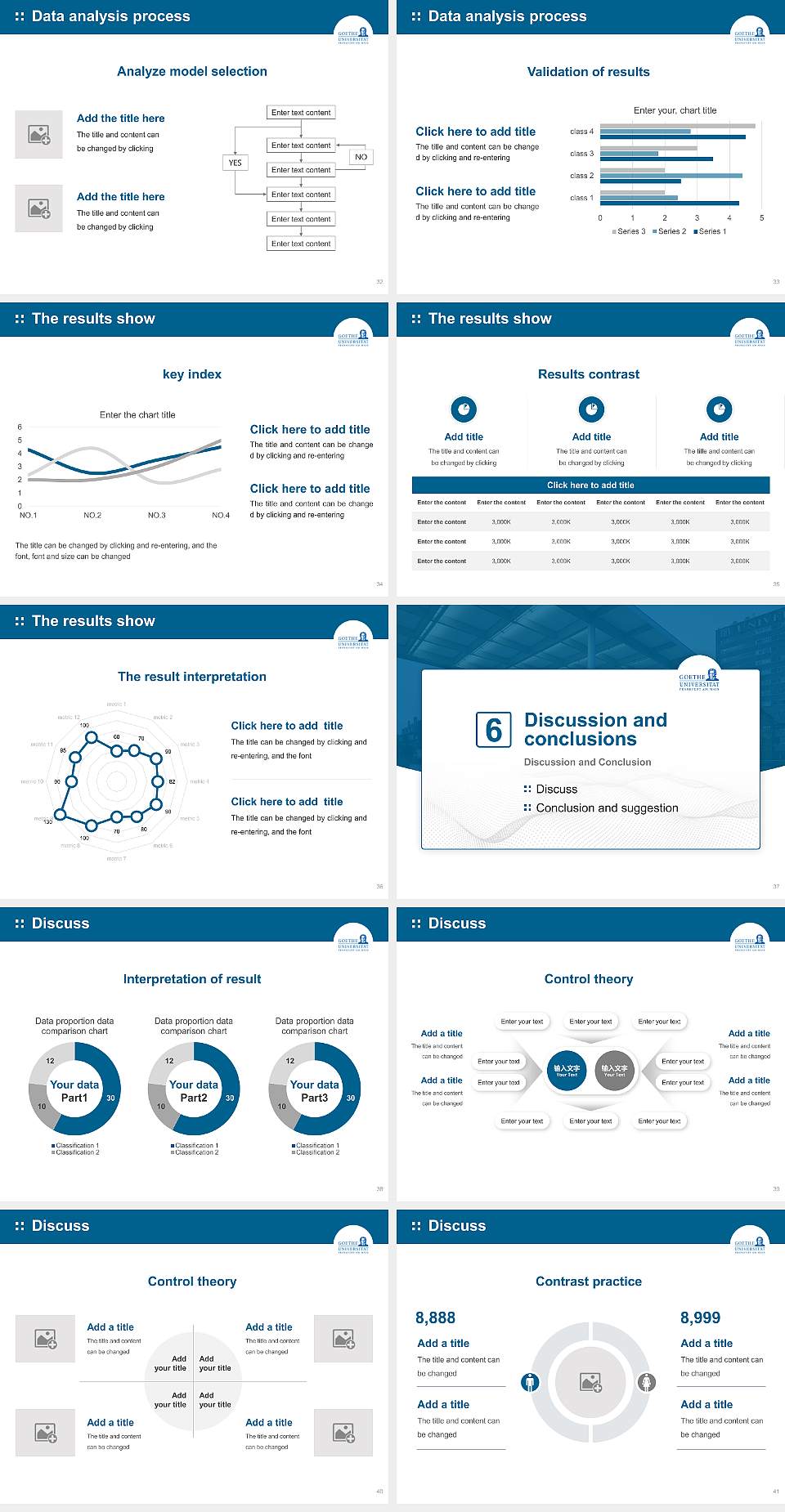 Goethe University Frankfurt – Niederrad campus Graduation Thesis Defense PPT Template4:3 ratio PPT effect preview image5