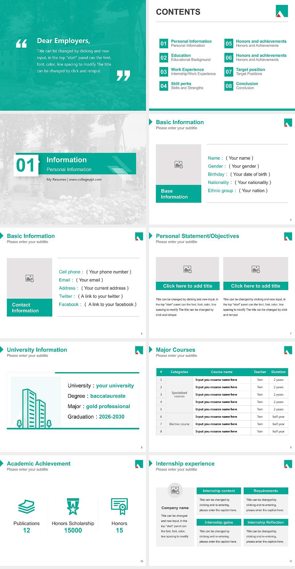 Church University of Wuppertal Resume PPT Template4:3 ratio PPT effect preview image2
