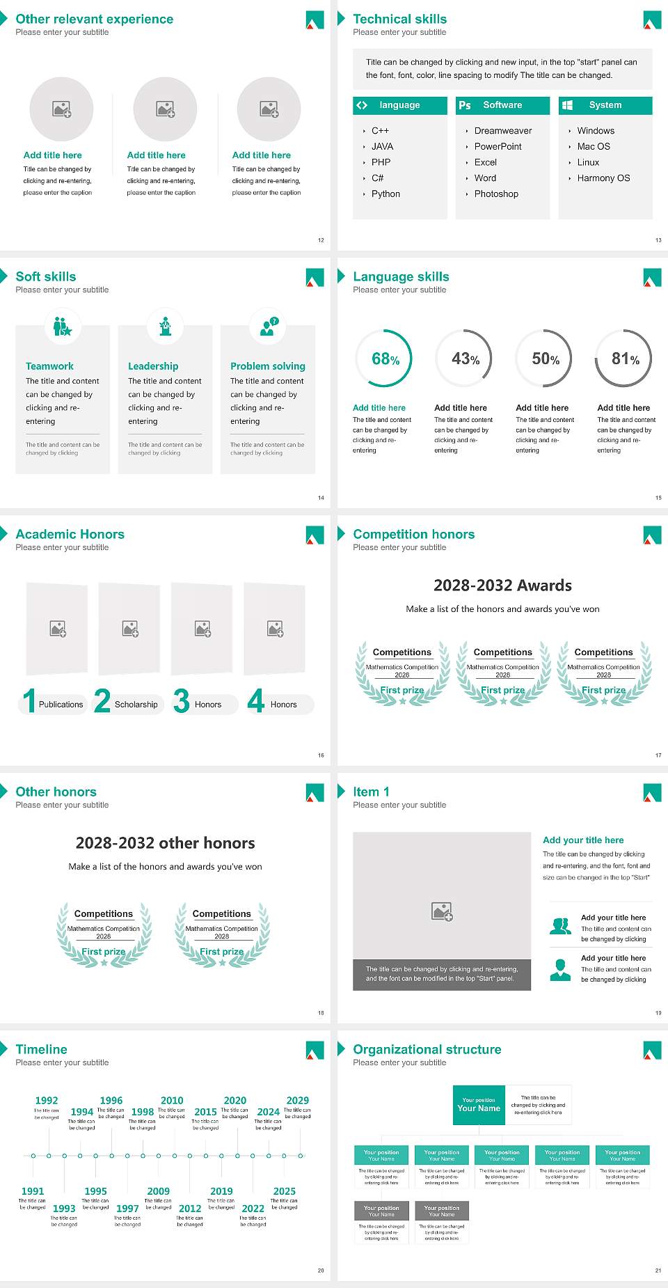 Church University of Wuppertal Resume PPT Template4:3 ratio PPT effect preview image3