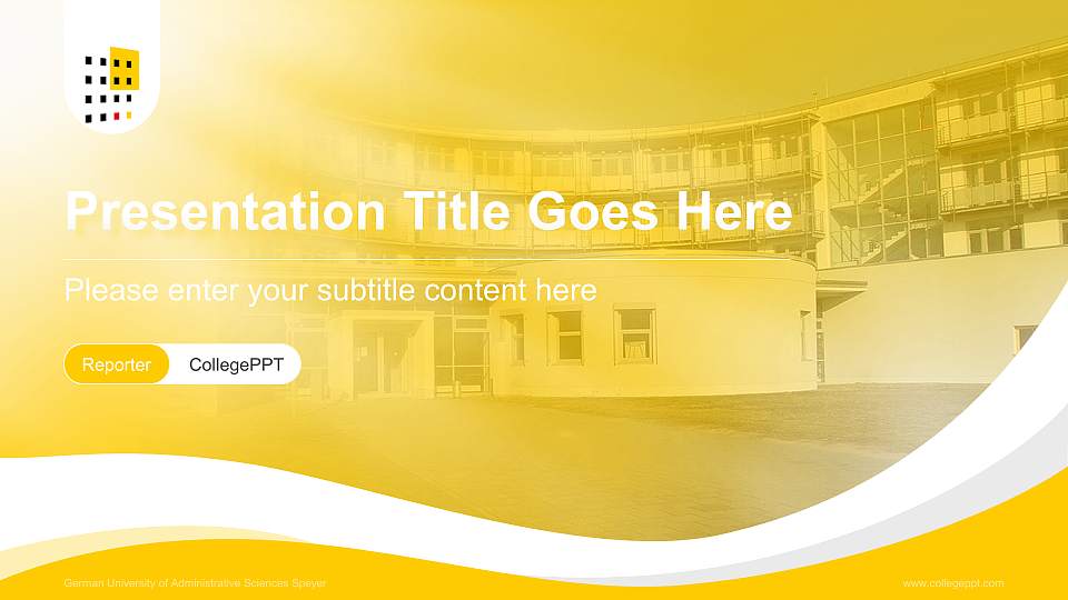 German University of Administrative Sciences Speyer Lecture Sharing and Networking Event PPT Template16:9 ratio PPT effect preview image