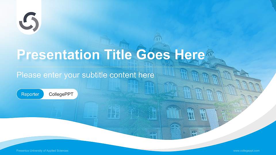 Fresenius University of Applied Sciences Lecture Sharing and Networking Event PPT Template16:9 ratio PPT effect preview image