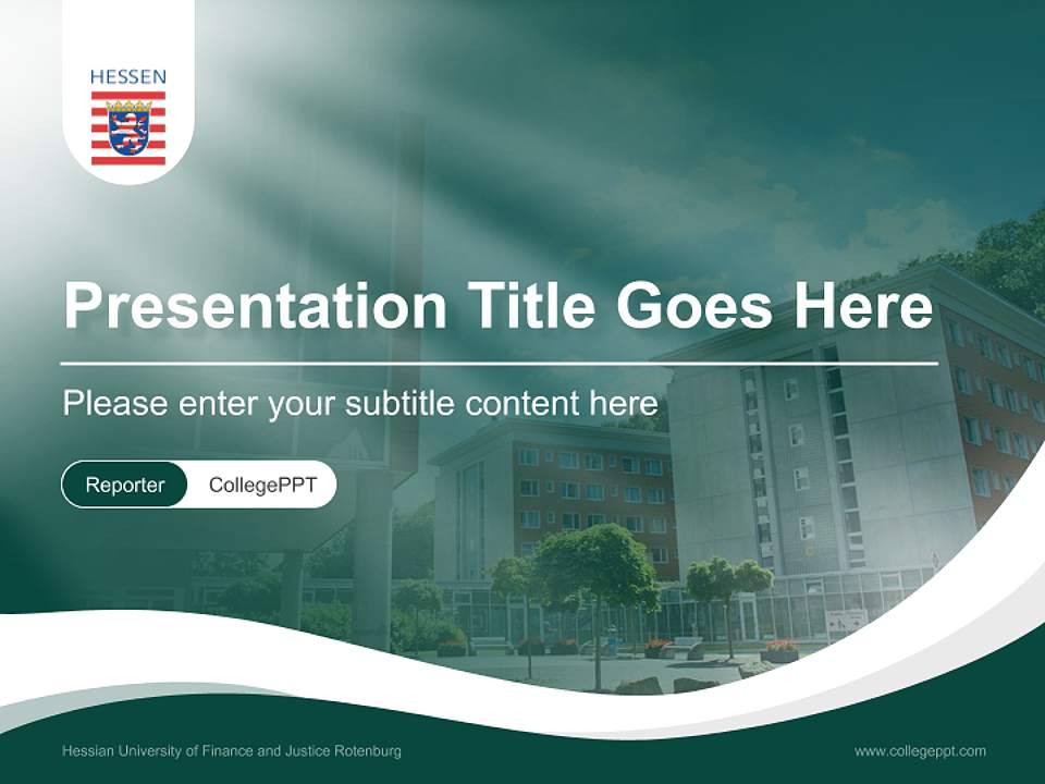 Hessian University of Finance and Justice Rotenburg Lecture Sharing and Networking Event PPT Template4:3 ratio PPT effect preview image4