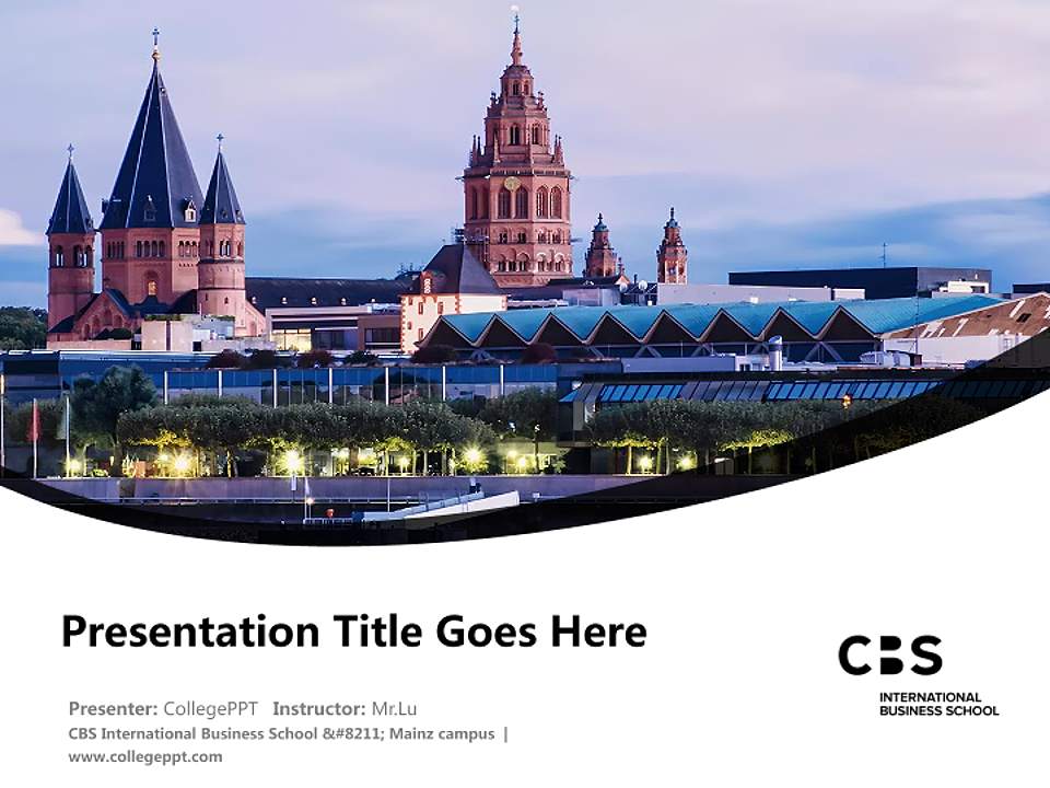 CBS International Business School – Mainz campus Course/Courseware Creation PPT Template4:3 ratio PPT effect preview image5