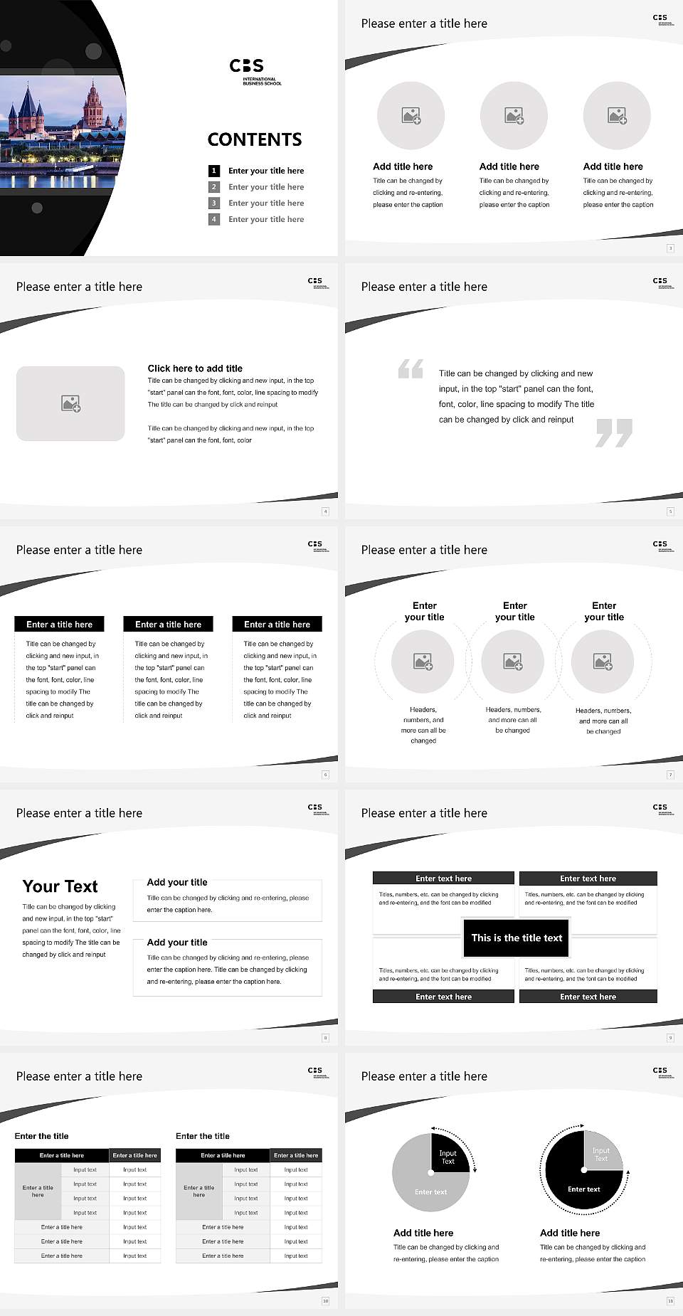 CBS International Business School – Mainz campus Course/Courseware Creation PPT Template4:3 ratio PPT effect preview image2