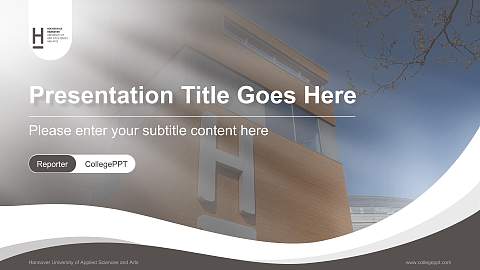 Hannover University of Applied Sciences and Arts Lecture Sharing and Networking Event PPT Template