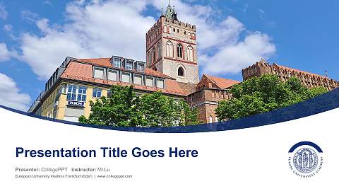 European University Viadrina Frankfurt (Oder) Course/Courseware Creation PPT Template