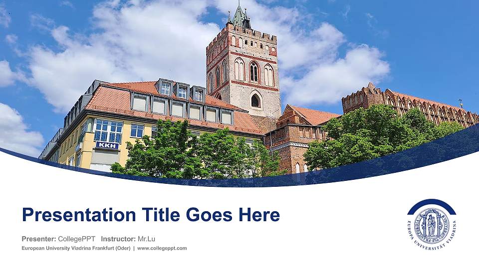 European University Viadrina Frankfurt (Oder) Course/Courseware Creation PPT Template16:9 ratio PPT effect preview image