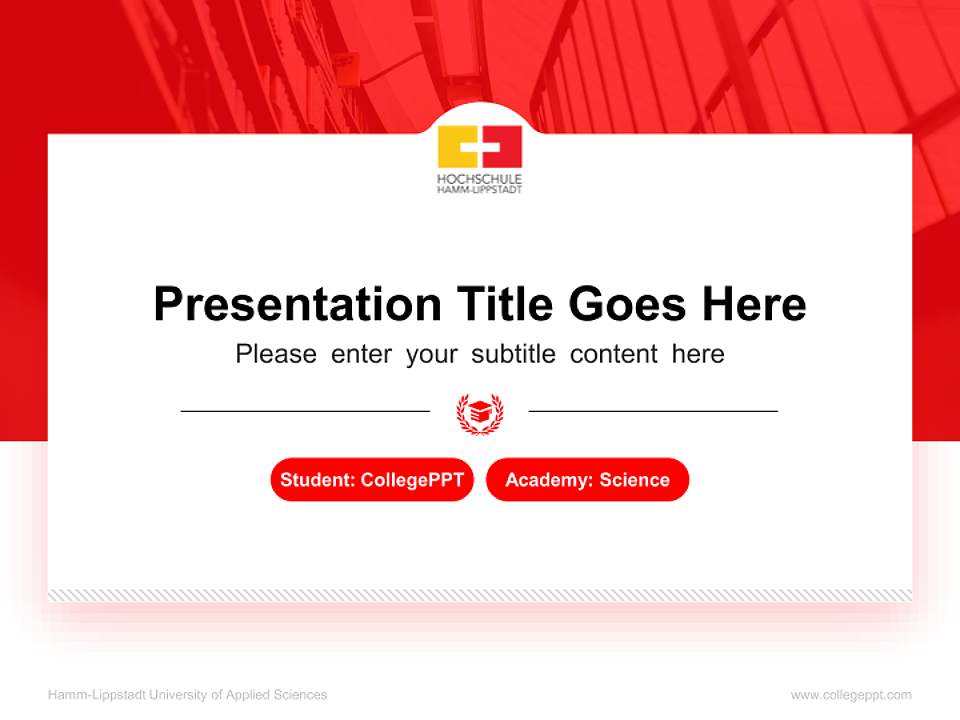 Hamm-Lippstadt University of Applied Sciences National Scholarship Defense PPT Template4:3 ratio PPT effect preview image4