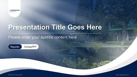Constructor University Lecture Sharing and Networking Event PPT Template