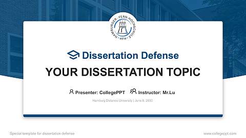 Hamburg Distance University Graduation Thesis Defense PPT Template