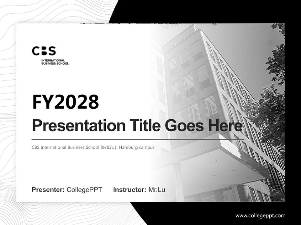 CBS International Business School – Hamburg campus Academic Presentation/Research Findings Report PPT Template4:3 ratio PPT effect preview image5