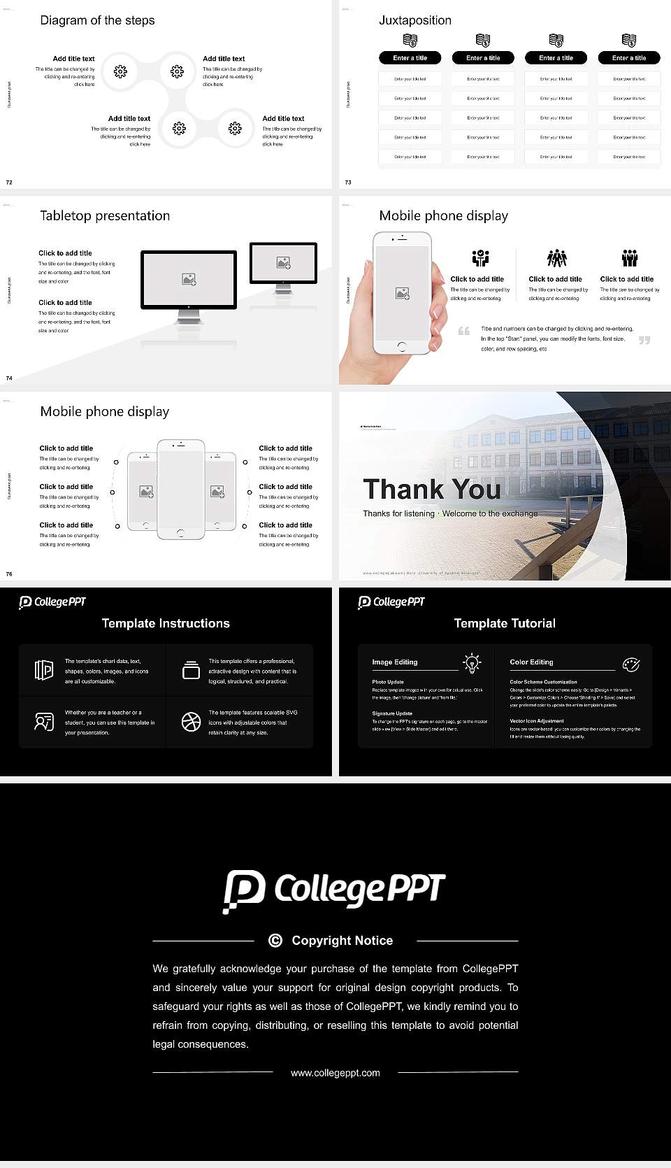 Harz University of Applied Sciences Competition/Entrepreneurship Contest PPT Template16:9 ratio PPT effect preview image9