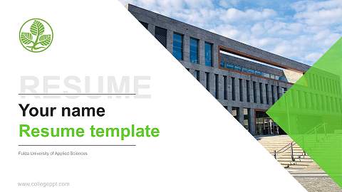 Fulda University of Applied Sciences Resume PPT Template