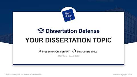ESMT Berlin Graduation Thesis Defense PPT Template