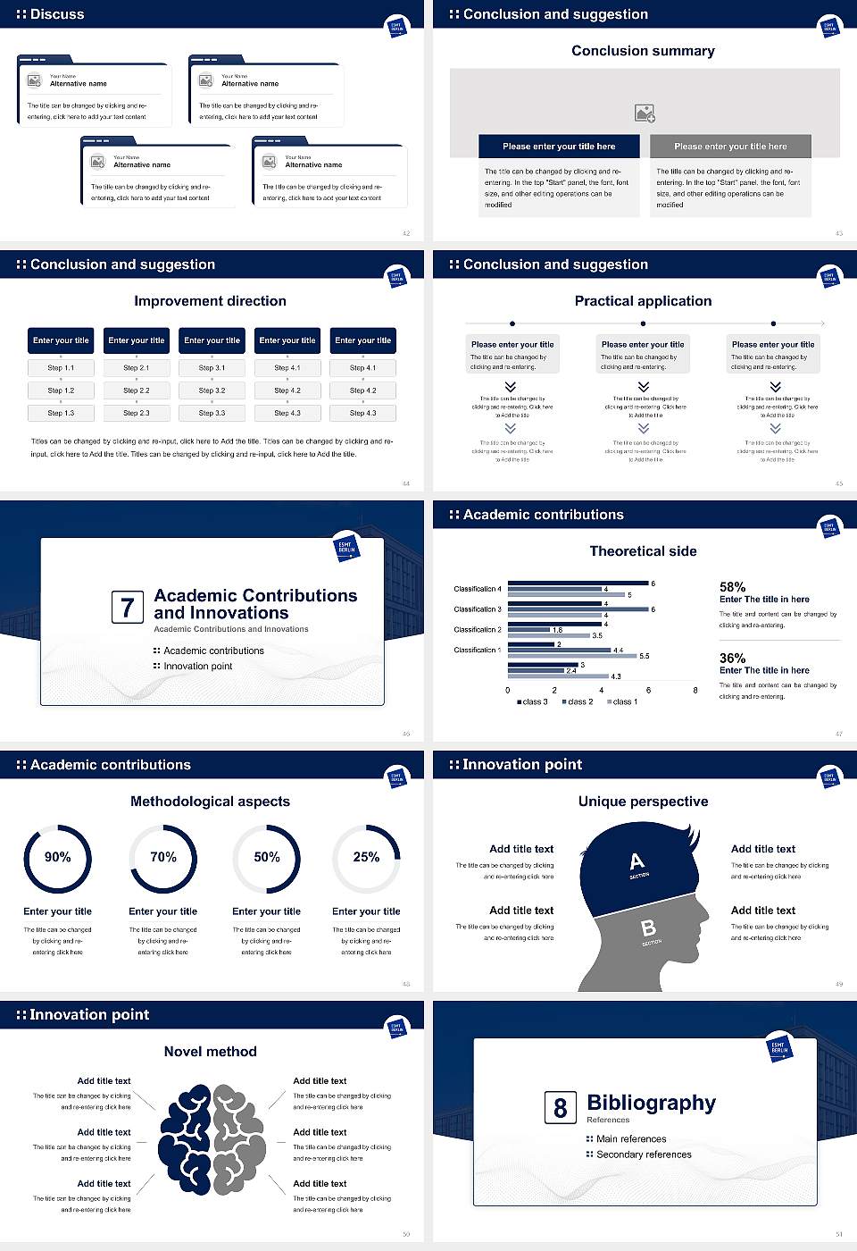 ESMT Berlin Graduation Thesis Defense PPT Template16:9 ratio PPT effect preview image6