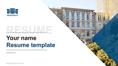 hochschule 21 Resume PPT Template