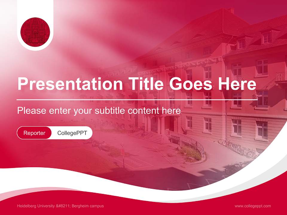 Heidelberg University – Bergheim campus Lecture Sharing and Networking Event PPT Template4:3 ratio PPT effect preview image4