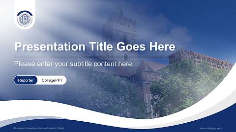 European University Viadrina Frankfurt (Oder) Lecture Sharing and Networking Event PPT Template