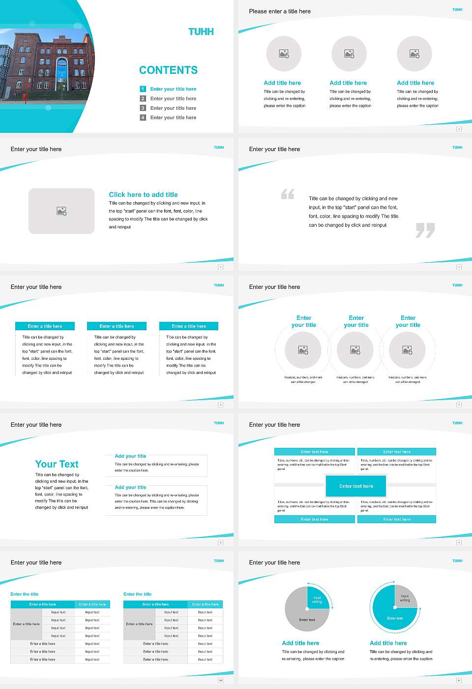 Hamburg University of Technology Course/Courseware Creation PPT Template16:9 ratio PPT effect preview image2