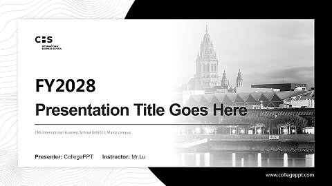 CBS International Business School – Mainz campus Academic Presentation/Research Findings Report PPT Template