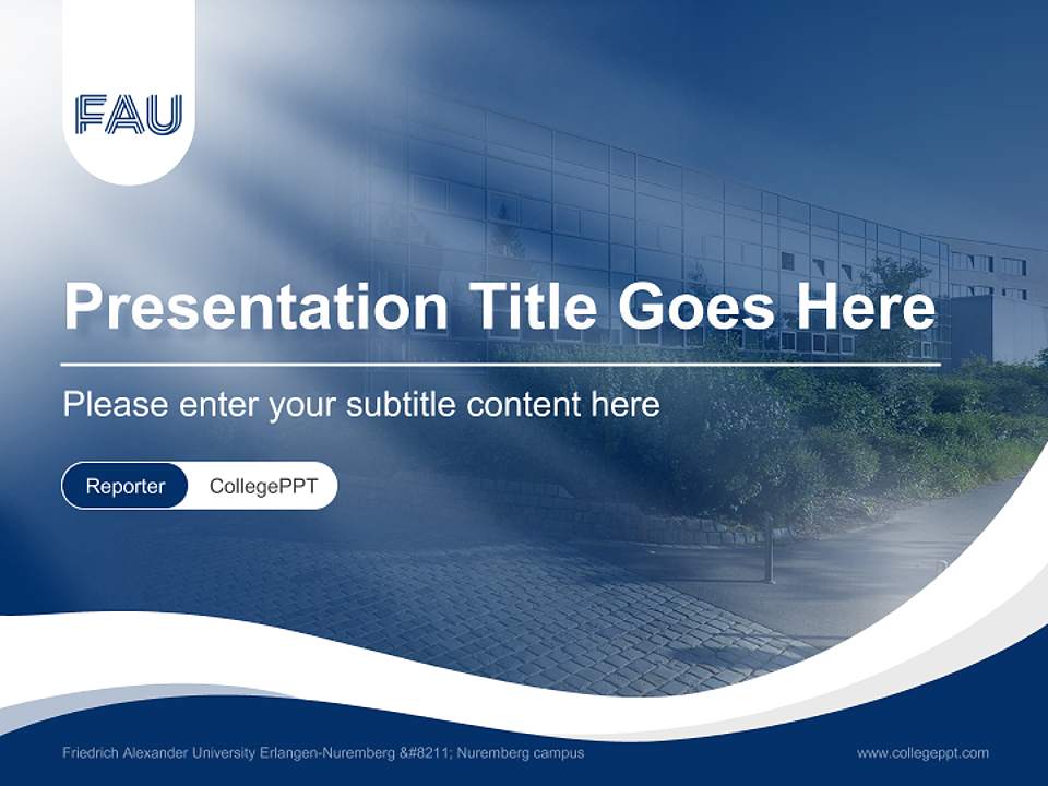 Friedrich Alexander University Erlangen-Nuremberg – Nuremberg campus Lecture Sharing and Networking Event PPT Template4:3 ratio PPT effect preview image4