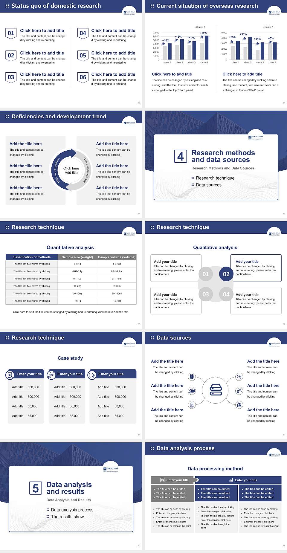 Frankfurt School of Finance and Management Graduation Thesis Defense PPT Template4:3 ratio PPT effect preview image4
