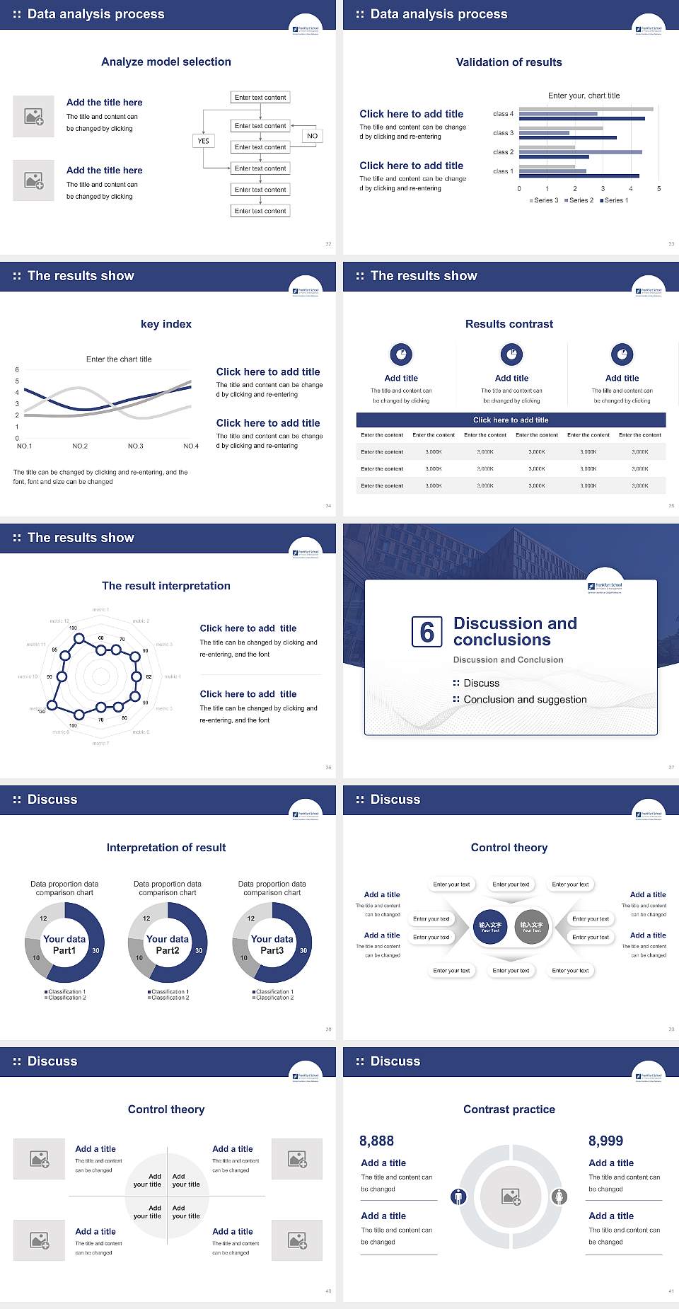 Frankfurt School of Finance and Management Graduation Thesis Defense PPT Template4:3 ratio PPT effect preview image5