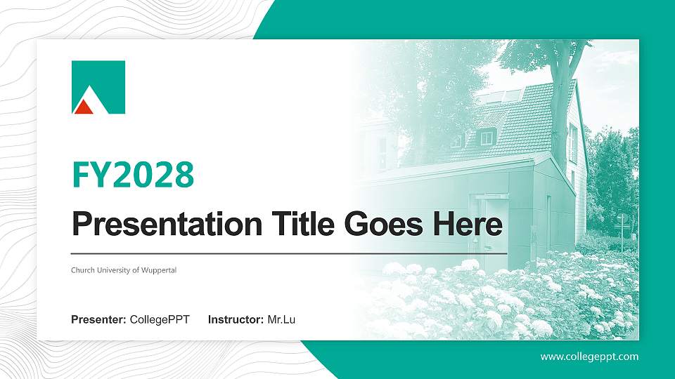 Church University of Wuppertal Academic Presentation/Research Findings Report PPT Template16:9 ratio PPT effect preview image