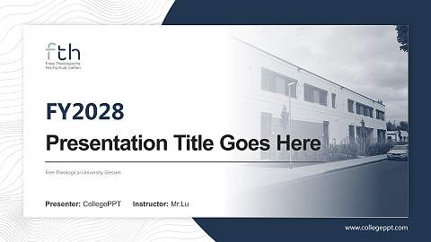 Free Theological University Giessen Academic Presentation/Research Findings Report PPT Template