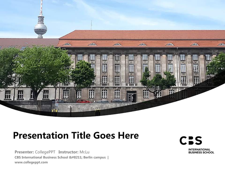 CBS International Business School – Berlin campus Course/Courseware Creation PPT Template4:3 ratio PPT effect preview image5