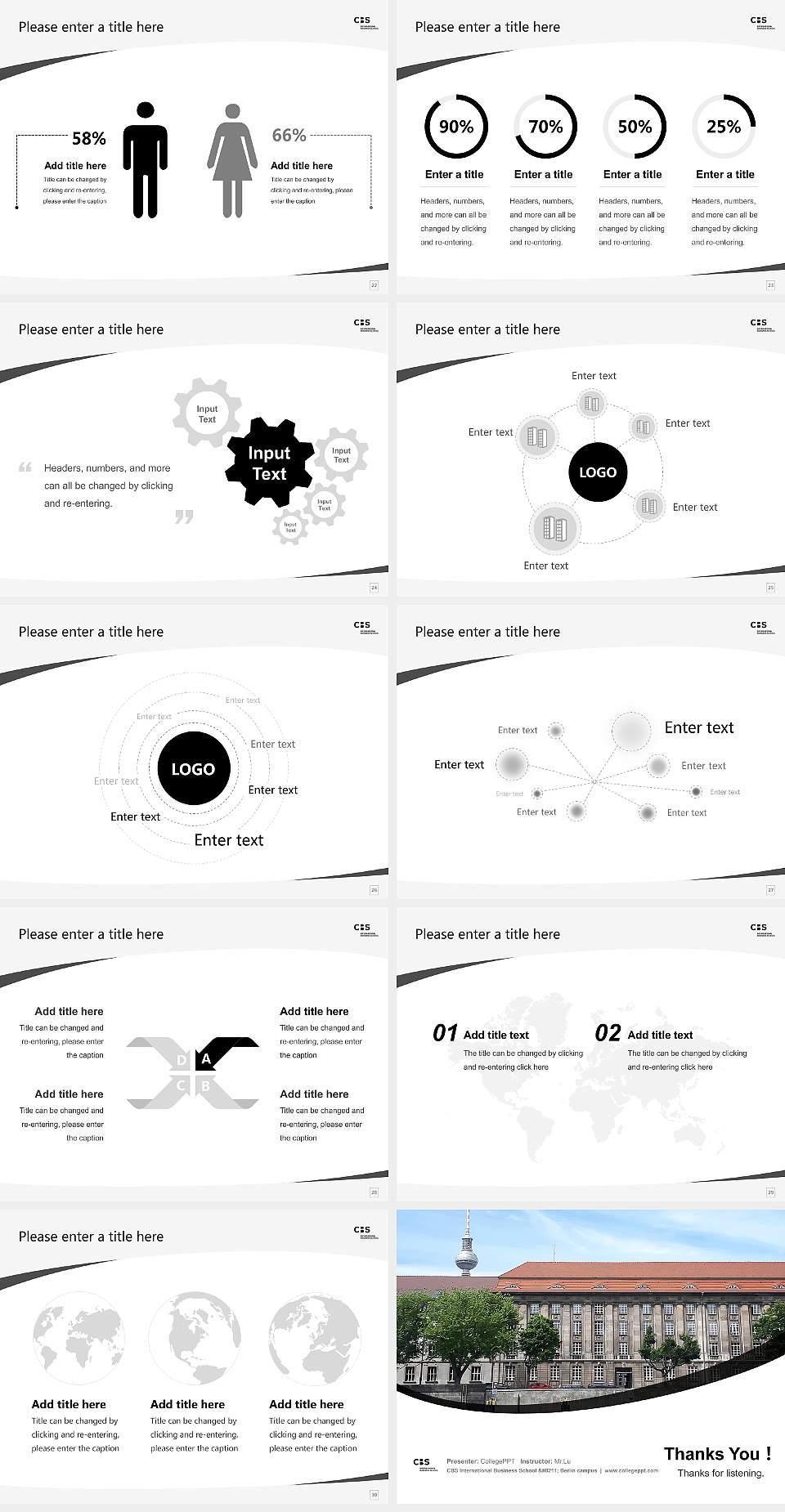 CBS International Business School – Berlin campus Course/Courseware Creation PPT Template4:3 ratio PPT effect preview image4