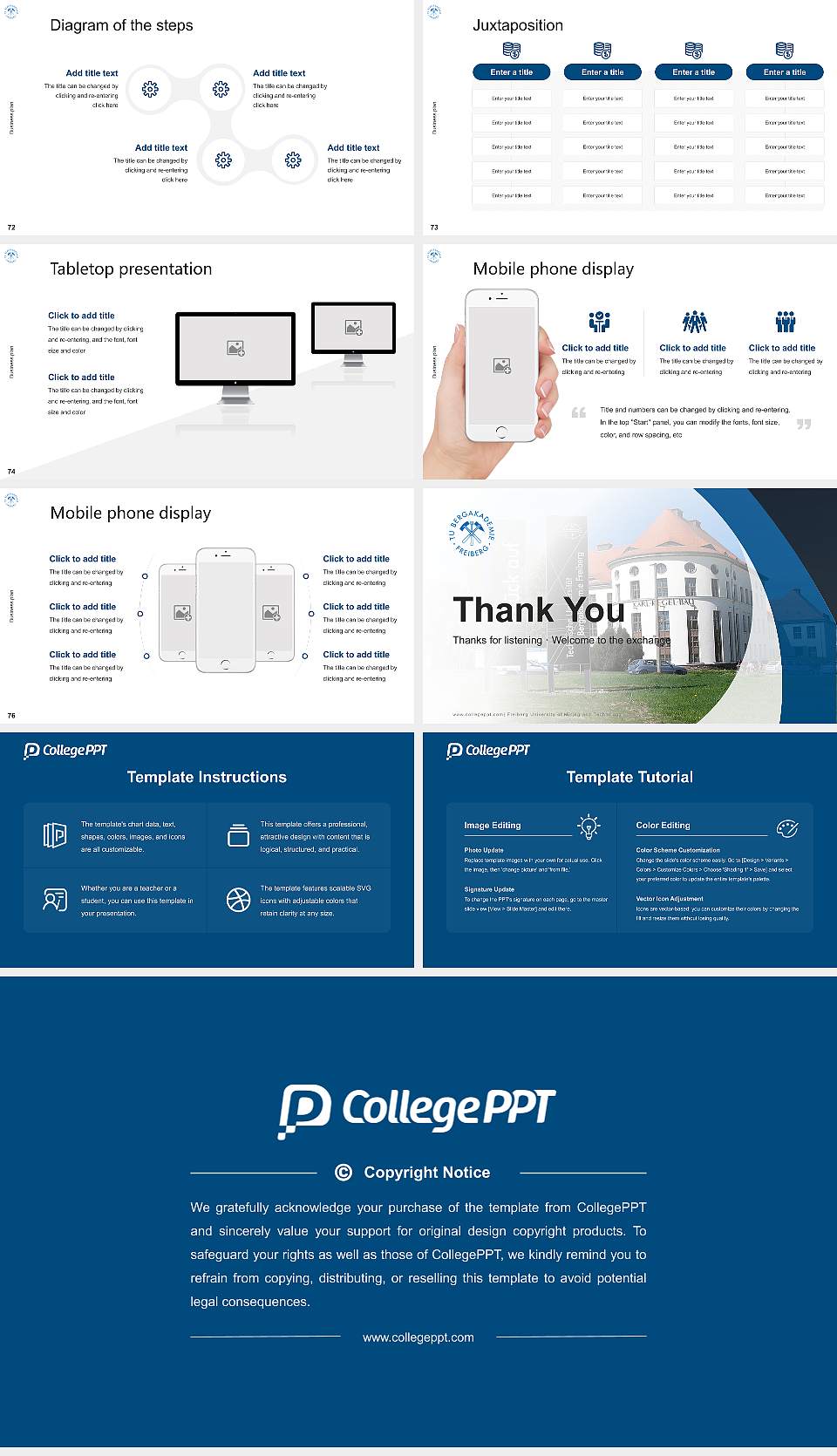 Freiberg University of Mining and Technology Competition/Entrepreneurship Contest PPT Template16:9 ratio PPT effect preview image9