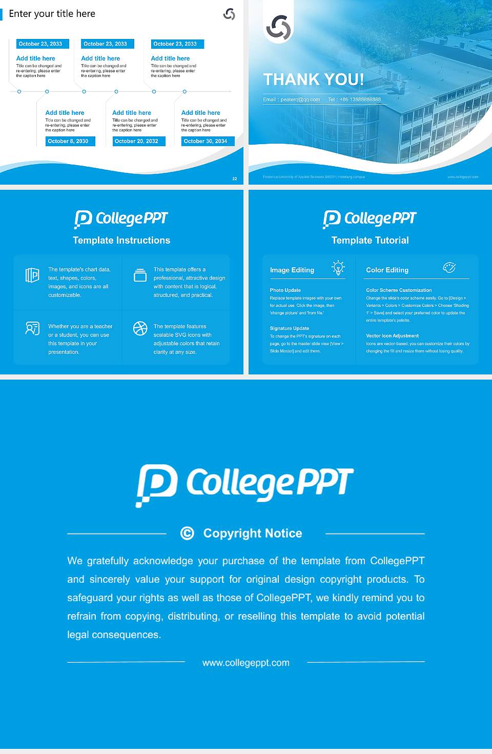 Fresenius University of Applied Sciences – Hamburg campus Lecture Sharing and Networking Event PPT Template4:3 ratio PPT effect preview image4