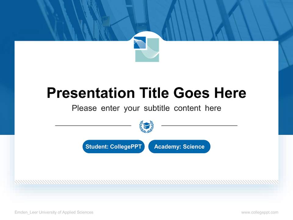 Emden_Leer University of Applied Sciences National Scholarship Defense PPT Template4:3 ratio PPT effect preview image4