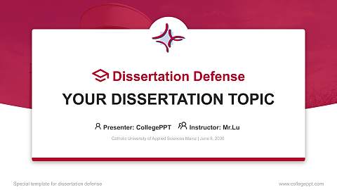Catholic University of Applied Sciences Mainz Graduation Thesis Defense PPT Template