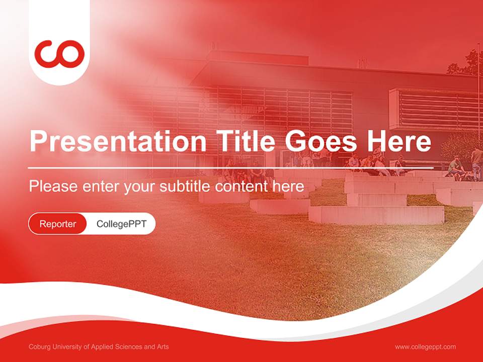Coburg University of Applied Sciences and Arts Lecture Sharing and Networking Event PPT Template4:3 ratio PPT effect preview image4