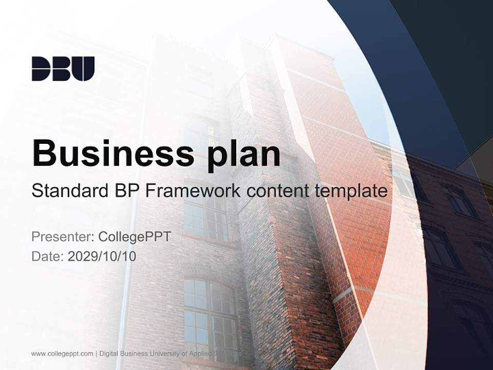 Digital Business University of Applied Sciences Competition/Entrepreneurship Contest PPT Template4:3 ratio PPT effect preview image9