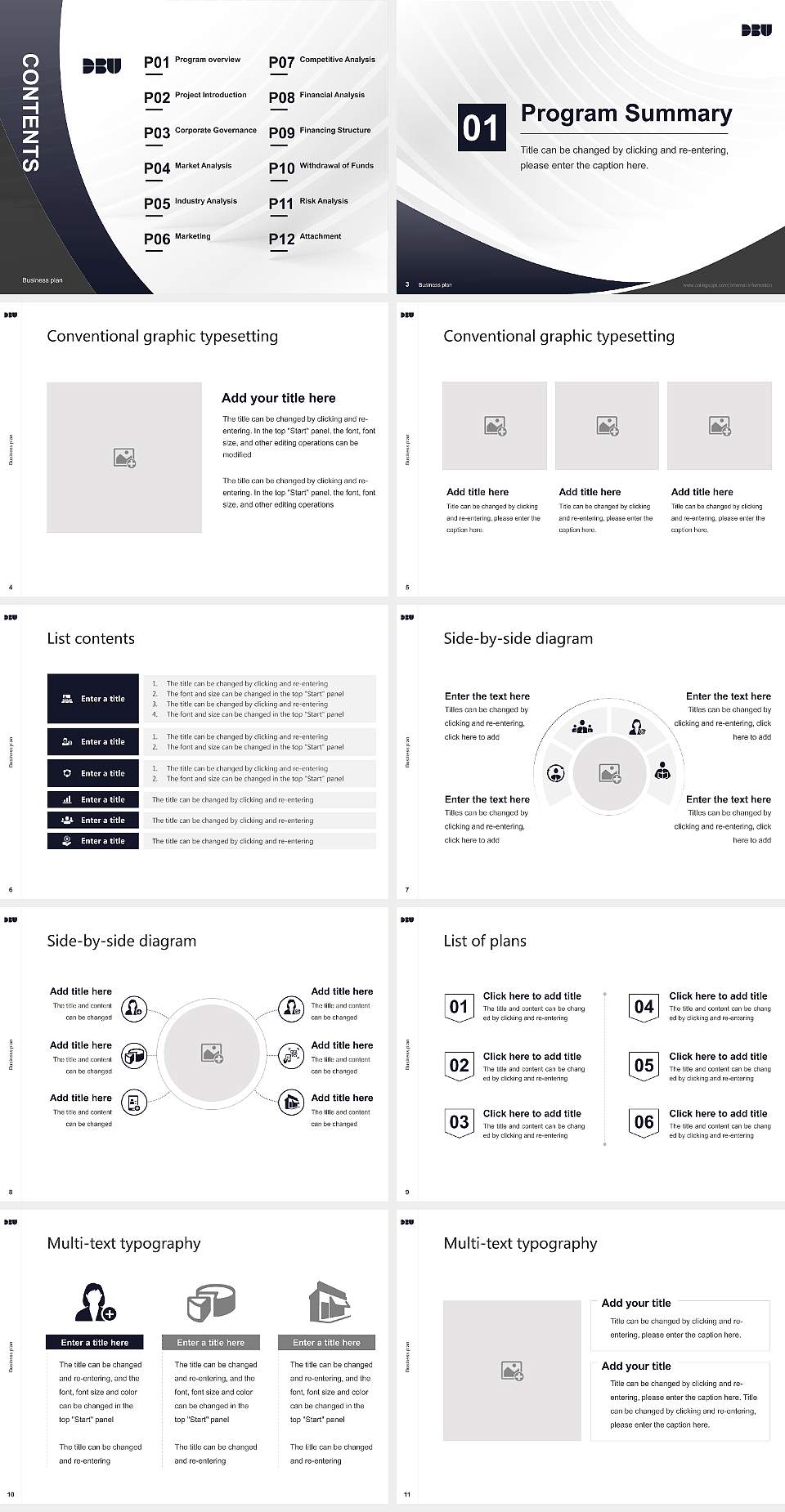 Digital Business University of Applied Sciences Competition/Entrepreneurship Contest PPT Template4:3 ratio PPT effect preview image2