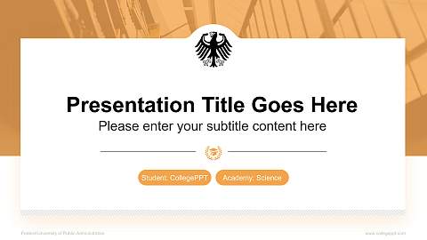 Federal University of Public Administration National Scholarship Defense PPT Template