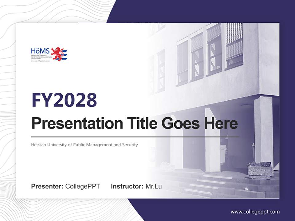 Hessian University of Public Management and Security Academic Presentation/Research Findings Report PPT Template4:3 ratio PPT effect preview image5