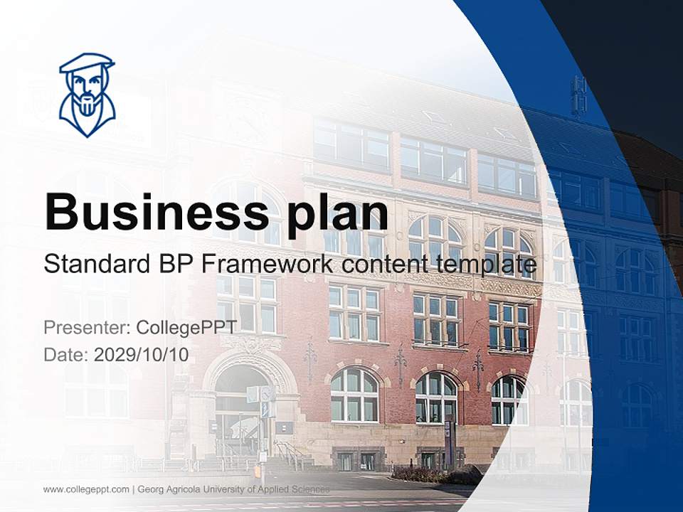 Georg Agricola University of Applied Sciences Competition/Entrepreneurship Contest PPT Template4:3 ratio PPT effect preview image9