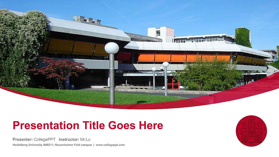 Heidelberg University – Neuenheimer Feld campus Course/Courseware Creation PPT Template16:9 ratio PPT effect preview image
