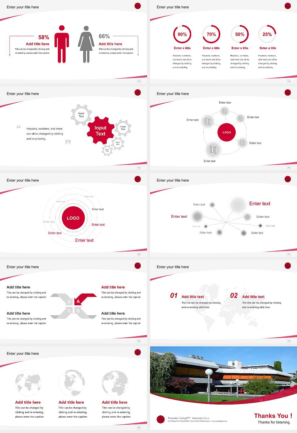 Heidelberg University – Neuenheimer Feld campus Course/Courseware Creation PPT Template16:9 ratio PPT effect preview image4