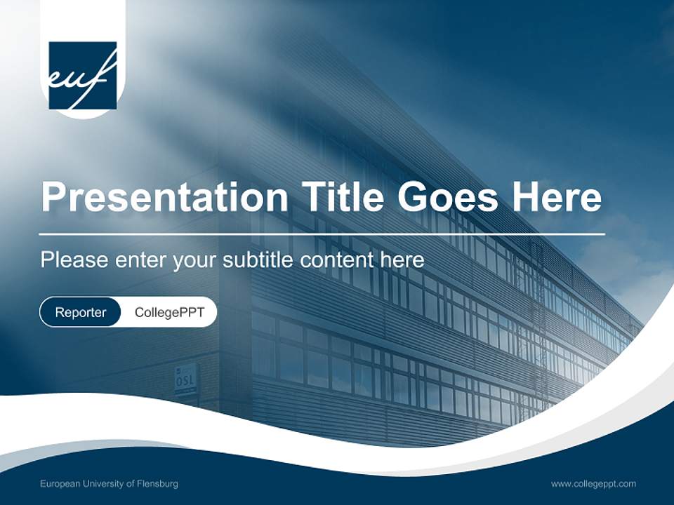 European University of Flensburg Lecture Sharing and Networking Event PPT Template4:3 ratio PPT effect preview image4